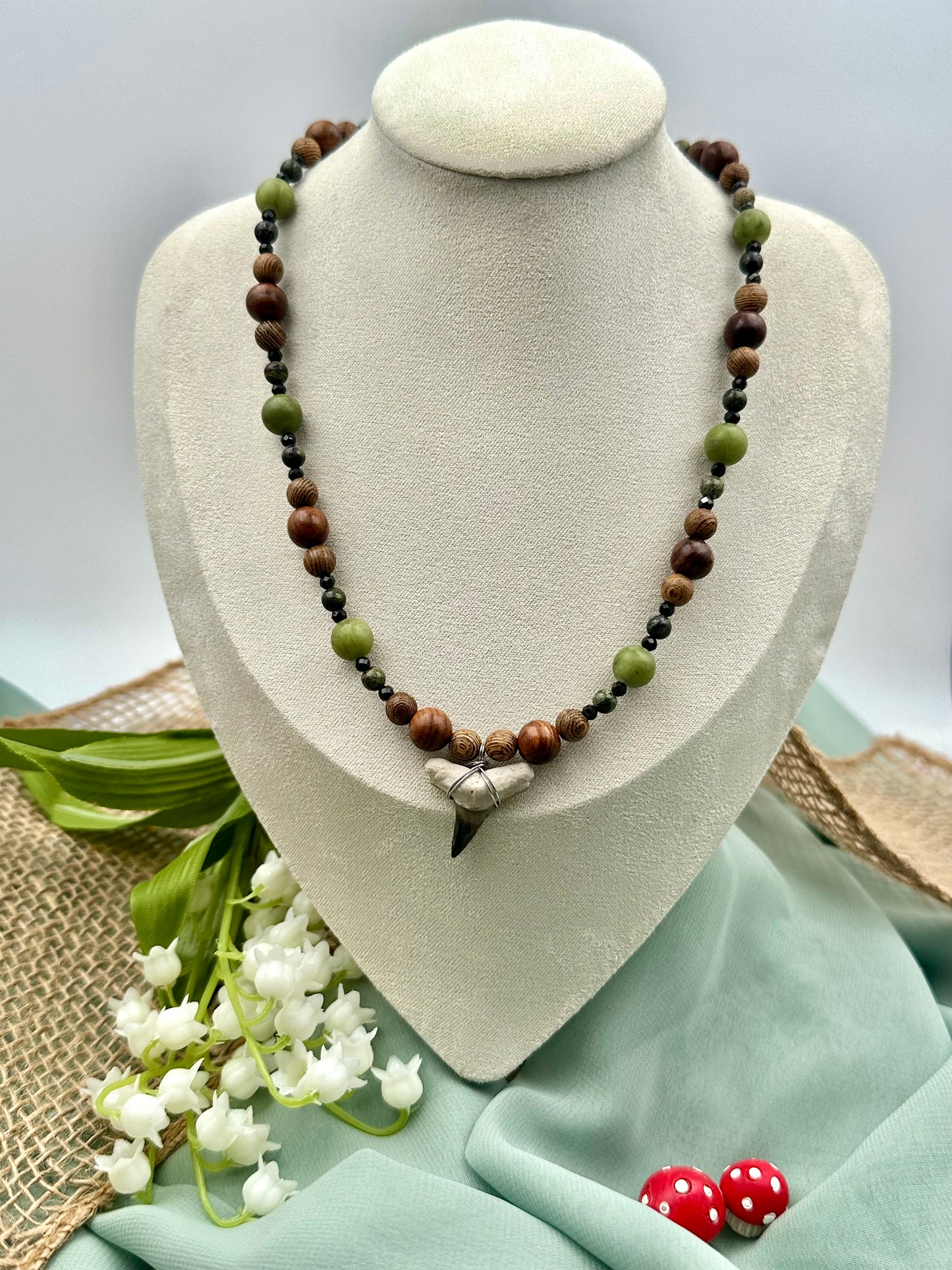 🍃Timber Meadow - Fossil Lemon Shark Tooth Necklace
