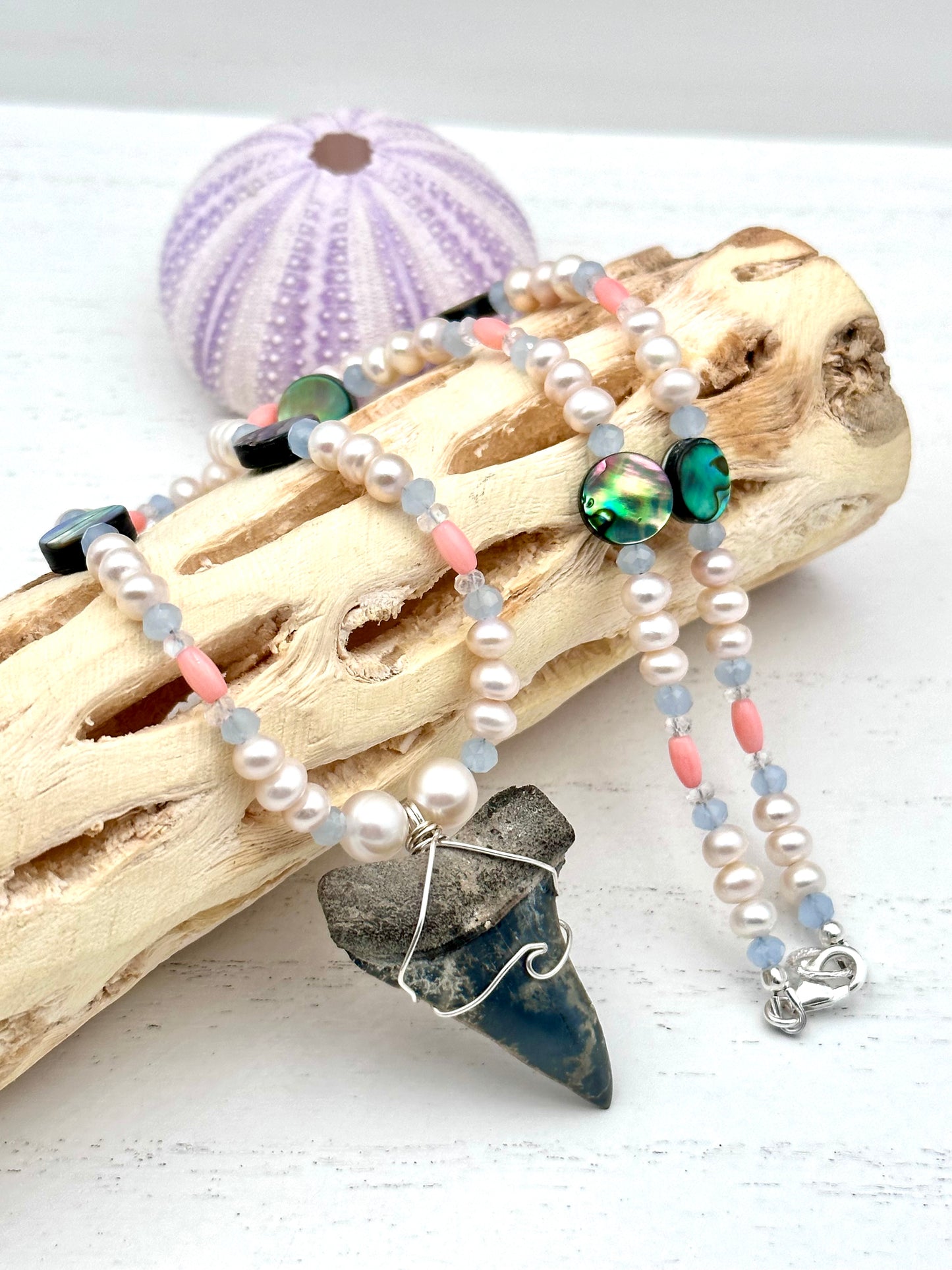 Gemstone Collection Mako Shark Tooth Necklace