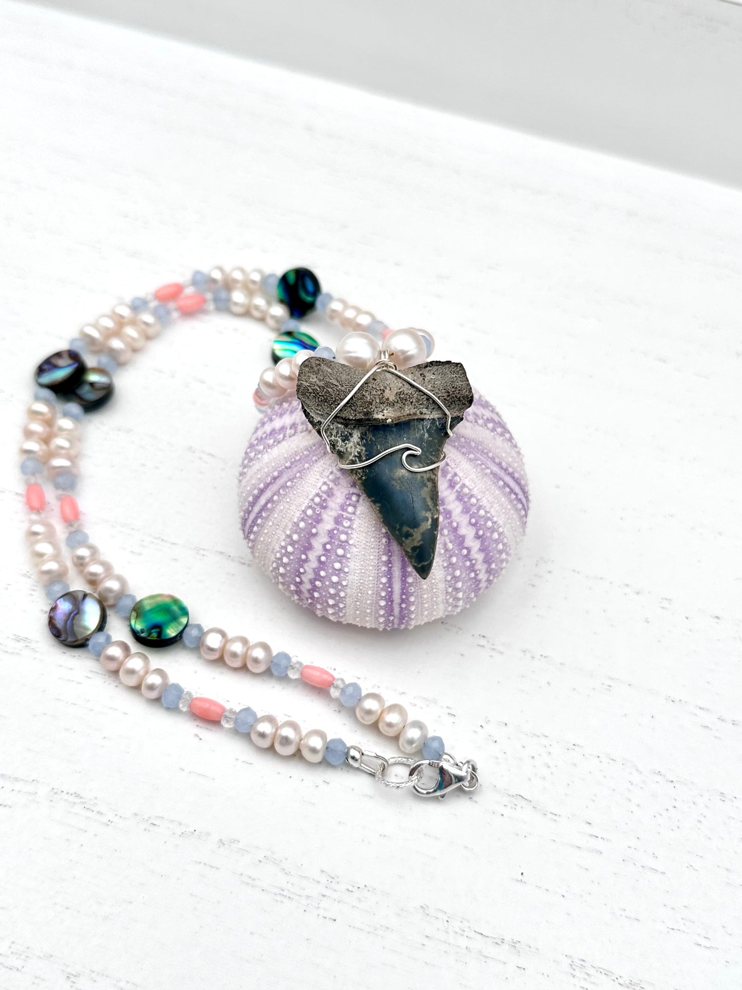 Gemstone Collection Mako Shark Tooth Necklace