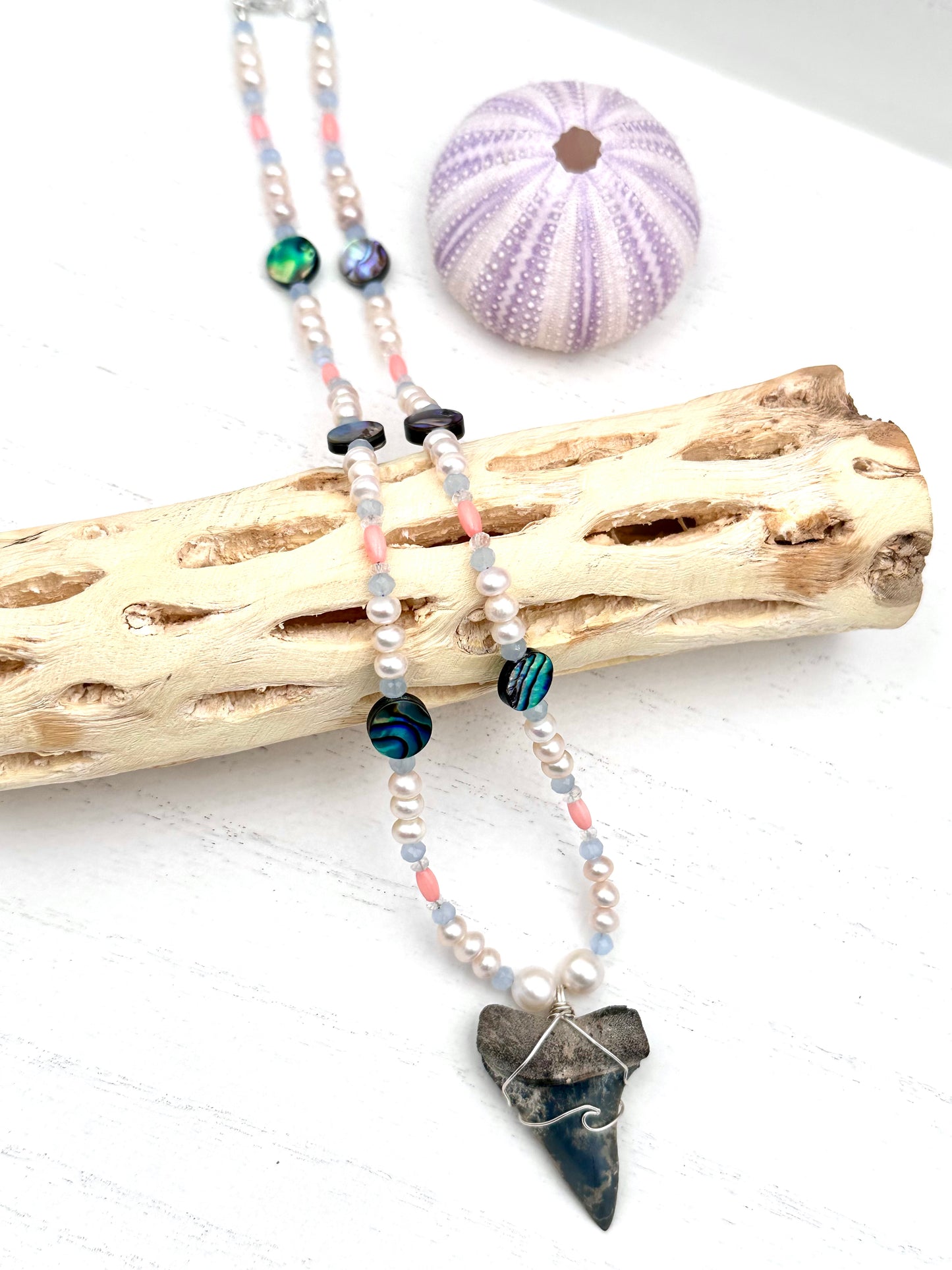 Gemstone Collection Mako Shark Tooth Necklace